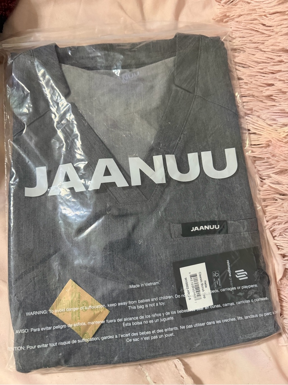 Jaanuu Heather Gray Matching Set Scrub